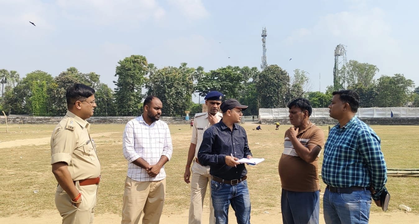 जेएसएससी सहायक कारापाल शारीरिक मापदंड एवं दक्षता परीक्षा की तैयारियां तेज, पुलिस अधीक्षक गोड्डा ने राजेंद्र नगर स्टेडियम, महागामा का किया औचक निरीक्षण